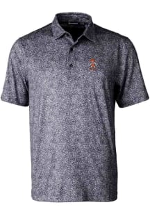 Cutter and Buck Oklahoma State Cowboys Mens Black Pike Constellation Short Sleeve Polo