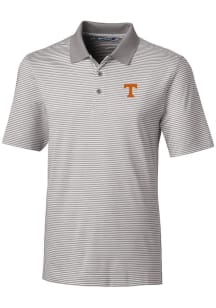 Cutter and Buck Tennessee Volunteers Mens Grey Forge Tonal Stripe Stretch Big and Tall Polos Shi..