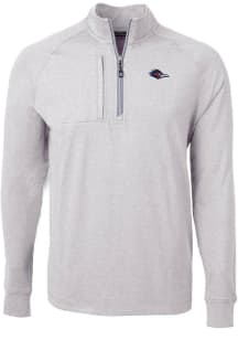 Cutter and Buck UTSA Roadrunners Mens Grey Adapt Eco Knit Big and Tall 1/4 Zip Pullover