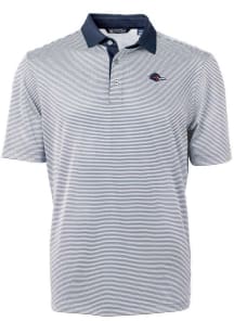 Cutter and Buck UTSA Roadrunners Navy Blue Virtue Eco Pique Micro Stripe Big and Tall Polo