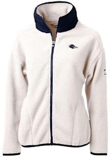 Cutter and Buck UTSA Roadrunners Womens White Cascade Eco Sherpa Long Sleeve Full Zip Jacket
