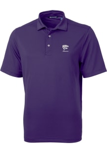 Mens K-State Wildcats Purple Cutter and Buck Virtue Short Sleeve Polo Shirt