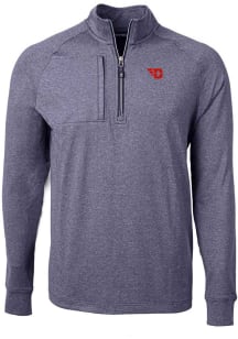 Cutter and Buck Dayton Flyers Mens Navy Blue Adapt Eco Knit Big and Tall 1/4 Zip Pullover