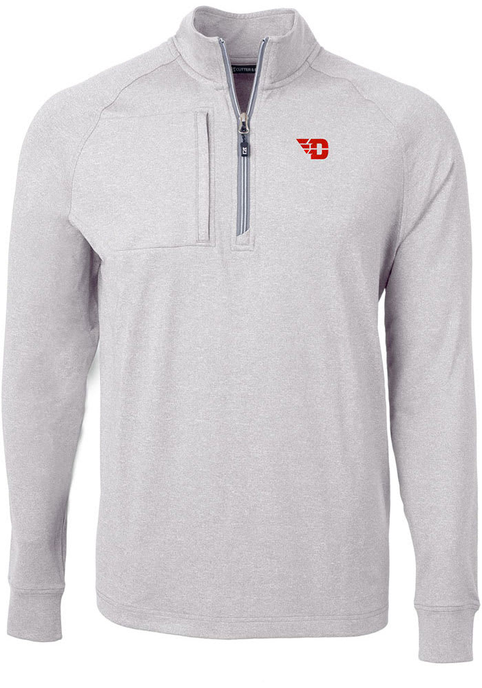 Cutter and Buck Dayton Flyers Mens Adapt Eco Knit Big Tall Qtr Zip