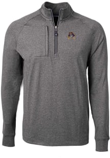 Cutter and Buck East Carolina Pirates Mens Black Adapt Eco Knit Big and Tall 1/4 Zip Pullover