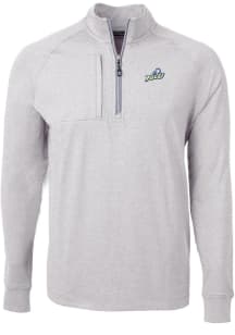 Cutter and Buck Florida Gulf Coast Eagles Mens Grey Adapt Eco Knit Big and Tall 1/4 Zip Pullover