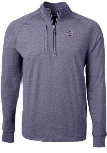 Cutter and Buck Cincinnati Reds Mens Navy Blue Adapt Eco Knit Big and Tall 1/4 Zip Pullover