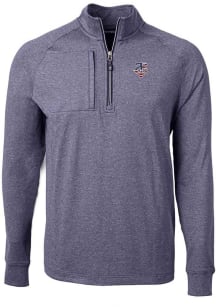 Cutter and Buck Minnesota Twins Mens Navy Blue Adapt Eco Knit Big and Tall 1/4 Zip Pullover
