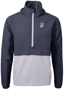 Cutter and Buck San Francisco Giants Mens Navy Blue Americana Charter Eco Pullover Jackets
