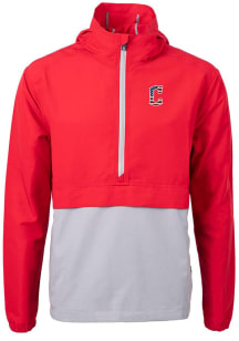 Cutter and Buck Cleveland Guardians Mens Red Charter Eco Pullover Jackets