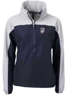 Cutter and Buck San Francisco Giants Womens Navy Blue Americana Charter Eco Long Sleeve Pullover