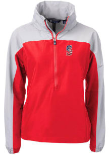 Cutter and Buck Seattle Mariners Womens Red Charter Eco Long Sleeve Pullover