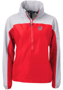 Cutter and Buck Washington Nationals Womens Red Charter Eco Long Sleeve Pullover