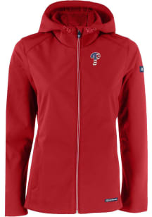 Cutter and Buck Philadelphia Phillies Womens Red Evoke Softshell Light Weight Jacket