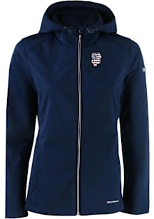 Cutter and Buck San Francisco Giants Womens Navy Blue Evoke Softshell Light Weight Jacket