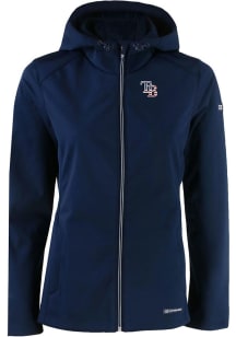 Cutter and Buck Tampa Bay Rays Womens Navy Blue Evoke Softshell Light Weight Jacket