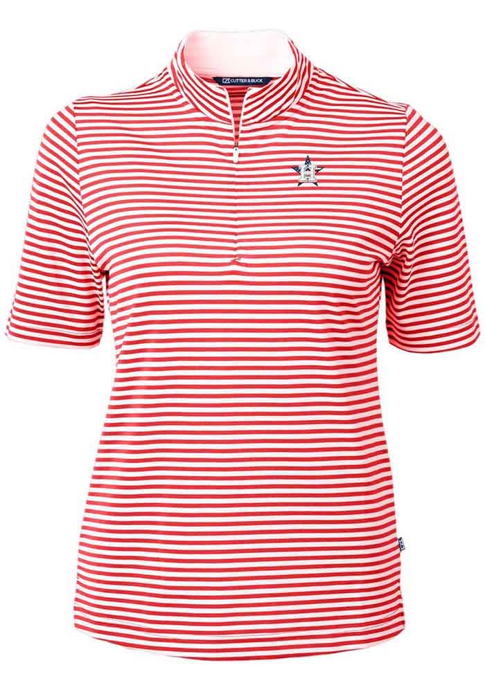 Houston Astros Cutter & Buck Virtue Eco Pique Recycled Mens Polo