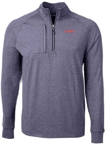 Cutter and Buck UConn Huskies Mens Navy Blue Adapt Eco Knit Big and Tall 1/4 Zip Pullover