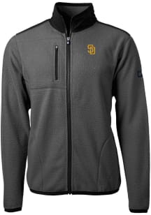 Cutter and Buck San Diego Padres Mens Grey Cascade Eco Sherpa Light Weight Jacket