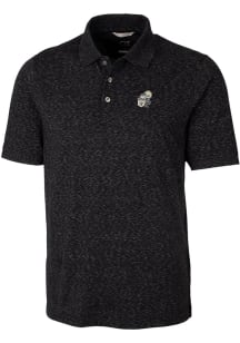 Cutter and Buck New Orleans Saints Mens Black Advantage Space Dye Short Sleeve Polo