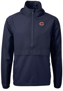 Cutter and Buck Chicago Bears Mens Navy Blue Charter Pullover Jackets