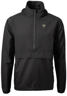 Cutter and Buck New Orleans Saints Mens Black Charter Pullover Jackets