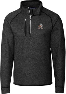 Cutter and Buck Cleveland Browns Mens Grey Mainsail Long Sleeve 1/4 Zip Pullover
