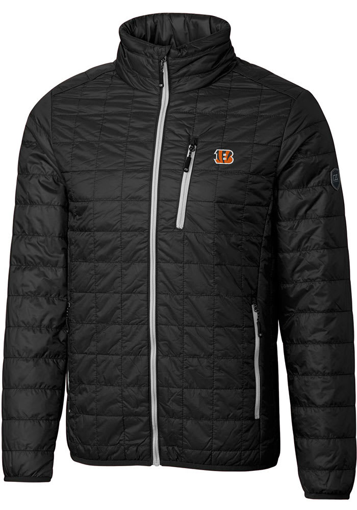 Cutter and Buck Cincinnati Bengals Mens Black Rainier Light Weight Jacket