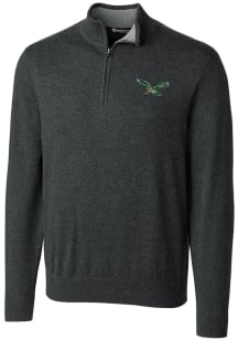 Cutter and Buck Philadelphia Eagles Mens Grey Lakemont Long Sleeve 1/4 Zip Pullover