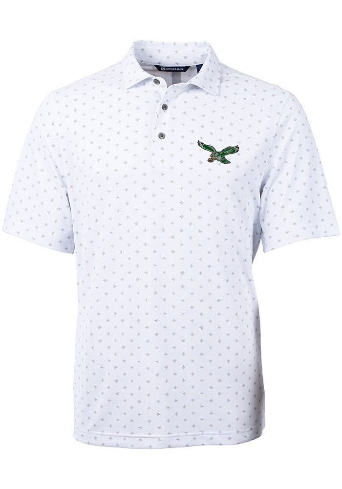 Cutter and Buck Eagles Virtue Tile Print Short Sleeve Polo