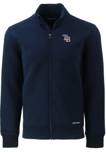 Cutter and Buck Tampa Bay Rays Mens Navy Blue Americana Roam Big and Tall Light Weight Jacket