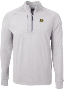 Cutter and Buck Wichita State Shockers Mens Grey Adapt Eco Knit Big and Tall 1/4 Zip Pullover