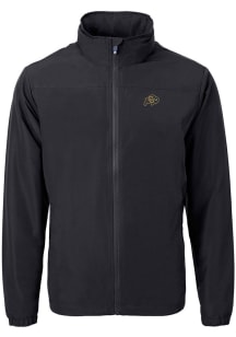 Cutter and Buck Colorado Buffaloes Mens Black Charter Eco Knit Big and Tall Light Weight Jacket