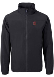 Cutter and Buck Cornell Big Red Mens Black Charter Eco Knit Big and Tall Light Weight Jacket