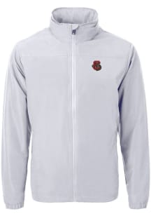 Cutter and Buck Cornell Big Red Mens Grey Charter Eco Knit Big and Tall Light Weight Jacket