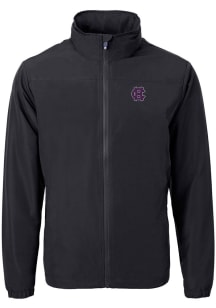 Cutter and Buck Holy Cross Crusaders Mens Black Charter Eco Knit Big and Tall Light Weight Jacke..