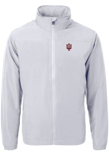 Grey Indiana Hoosiers Cutter and Buck Mens Charter Eco Knit Big and Tall Light Weight Jacket