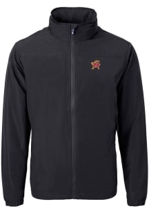 Black Maryland Terrapins Cutter and Buck Mens Charter Eco Knit Big and Tall Light Weight Jacket