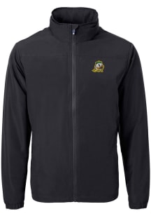 Black Oregon Ducks Cutter and Buck Mens Charter Eco Knit Big and Tall Light Weight Jacket