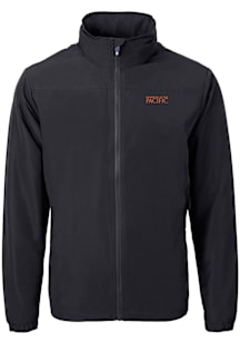 Cutter and Buck Pacific Tigers Mens Black Charter Eco Knit Big and Tall Light Weight Jacket
