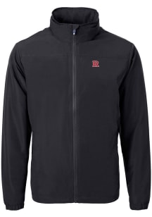Cutter and Buck Rutgers Scarlet Knights Mens Black Charter Eco Knit Big and Tall Light Weight Ja..