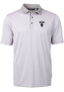 Cutter and Buck Howard Bison Grey Virtue Eco Pique Micro Stripe Big and Tall Polo