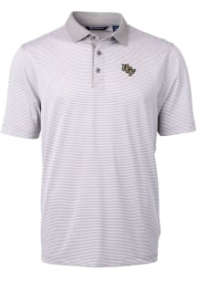 Cutter and Buck UCF Knights Grey Virtue Eco Pique Micro Stripe Big and Tall Polo
