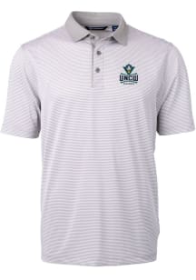 Cutter and Buck UNCW Seahawks Grey Virtue Eco Pique Micro Stripe Big and Tall Polo