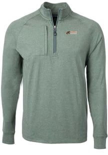 Cutter and Buck Florida A&amp;M Rattlers Mens Green Adapt Eco Knit Long Sleeve 1/4 Zip Pullover