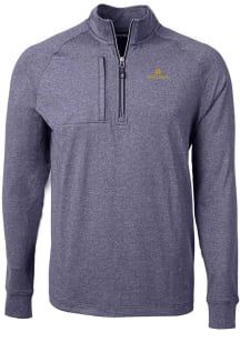 Cutter and Buck Notre Dame Fighting Irish Mens Navy Blue Adapt Eco Knit Long Sleeve 1/4 Zip Pull..