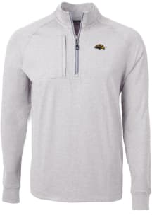 Cutter and Buck Southern Mississippi Golden Eagles Mens Grey Adapt Eco Knit Long Sleeve 1/4 Zip ..