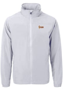Cutter and Buck Arizona State Sun Devils Mens Grey Charter Eco Light Weight Jacket