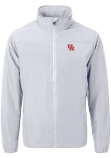 Cutter and Buck Houston Cougars Mens Grey Charter Eco Light Weight Jacket