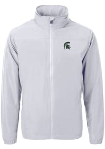 Mens Michigan State Spartans Grey Cutter and Buck Charter Eco Light Weight Jacket